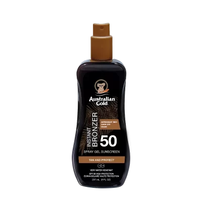 SPF 50 SPRAY GEL WITH BRONZER